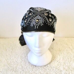 Turban with Rhinestone/Bow Detail